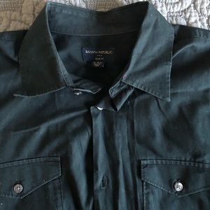 Banana Republic black button up dress shirt